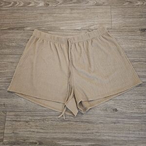 SHEIN Tan Shorts Lightweight Elastic Waist
